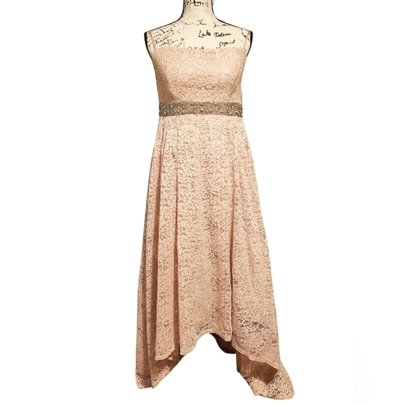 My Michelle Pink Strapless Dress - Picture 4 of 12